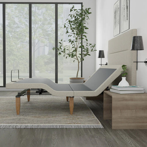Bedplanet Taylor Adjustable Base with Headboard - Zero-Clearance & Wireless Remote
