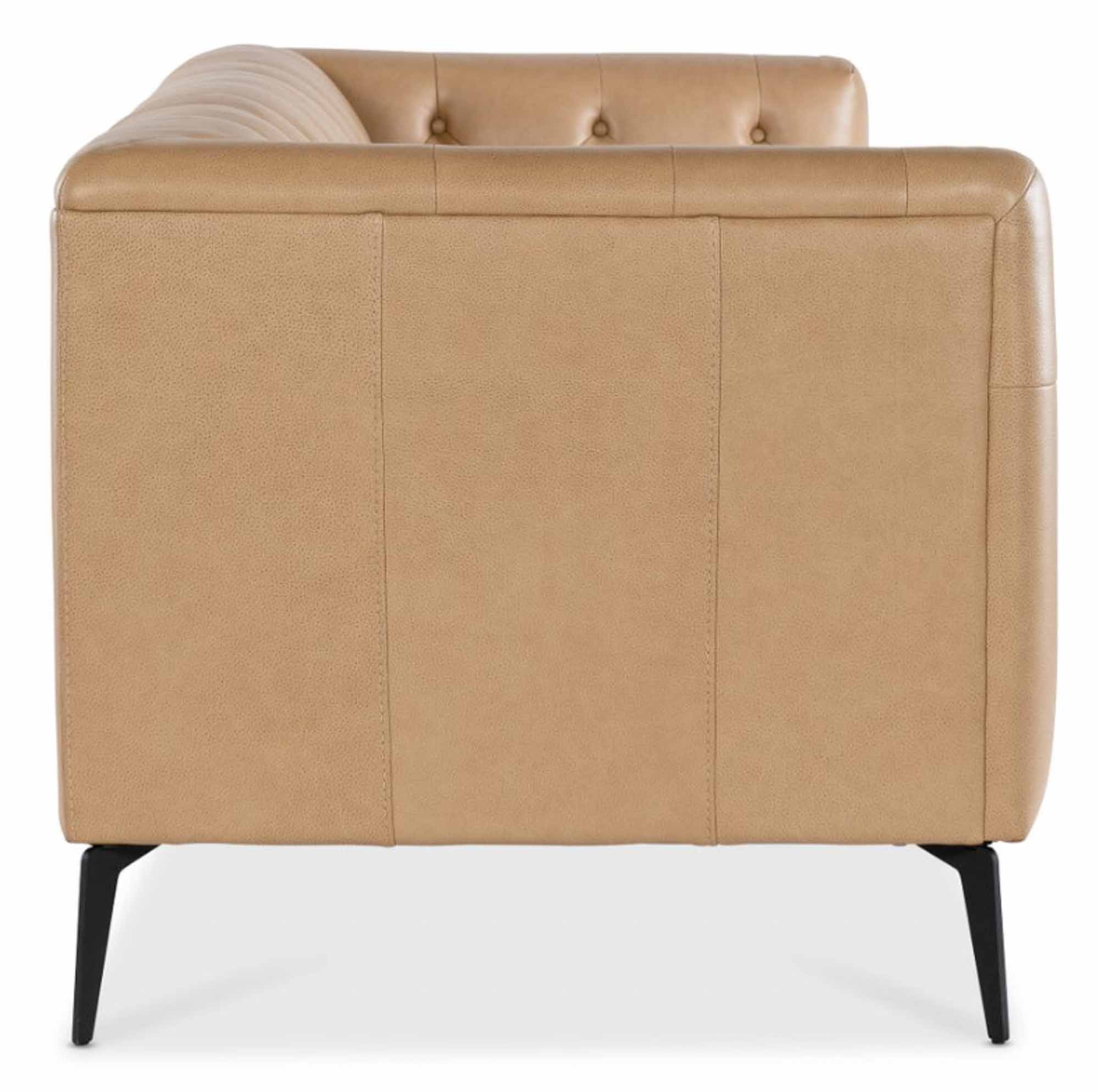 Nicolla Leather Sofa Light Brown