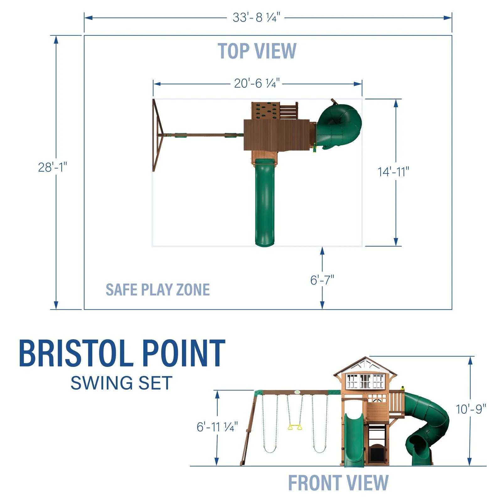 Bristol Point Swing Set Shipping Assembly Included
